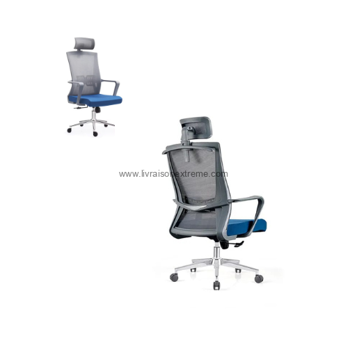 Chaise de bureau avec roulettes pivotantes multidirectionnelles – “ErgoWheel Comfort” – Image 2