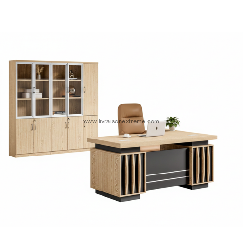 Table de bureau moderne beige – “New Look Office Table”- 1.2 m – Image 2