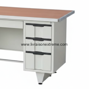 Table de Bureau métallique avec tiroirs – “Solid Workstation"