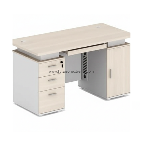 Table informatique beige lvxtn26 – “Premium Quality” - 1.2 mètres