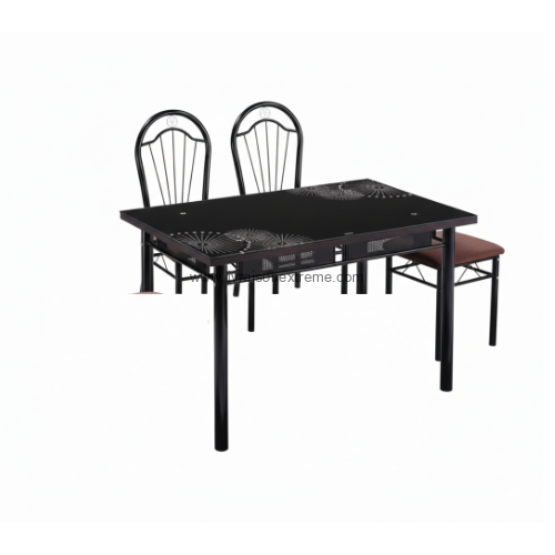 Salle à Manger PH-1 – “ Table rectangulaire finition noire brillante Elegance”