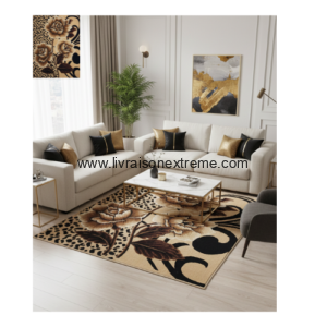 Tapis Motifs modernes et floraux, couleurs chaleureuses et finitions soignées