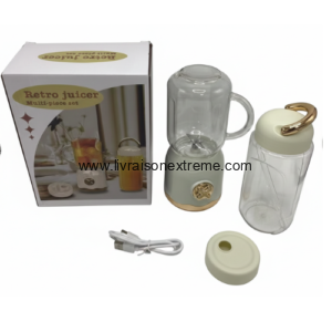 Retro Juicer LVXEPDX6221 – “Rechargeable Portable – Multifonction”