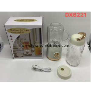 Retro Juicer LVXEPDX6221 – “Rechargeable Portable – Multifonction”