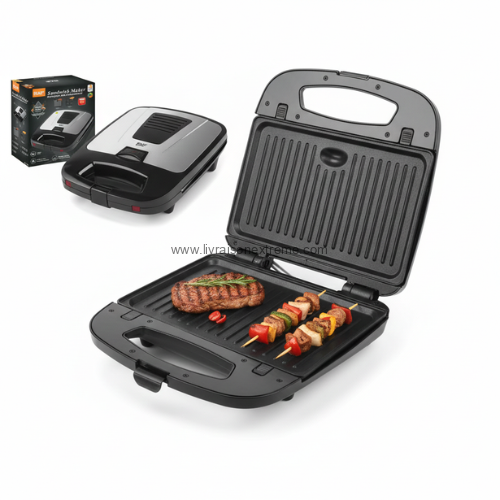 Machine à gaufres et grill RAF R-589 “Double Fonction 2 en 1” - 1300W