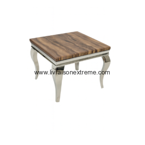 Table basse Marbre 60×60 – Format carré – Plateau marbre – Design moderne