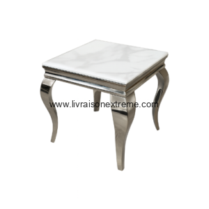 Table basse Marbre 60×60 – Format carré – Plateau marbre – Design moderne