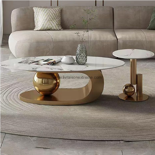 Set de deux tables Prestige Plateau en marbre LvxtnA3 – Image 3