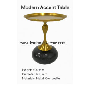 Table d’Appoint “Aurora Dorée” - 39 × 39 cm