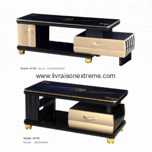 Meuble TV LVXTAN 69‑120 – “Finition noir et or”