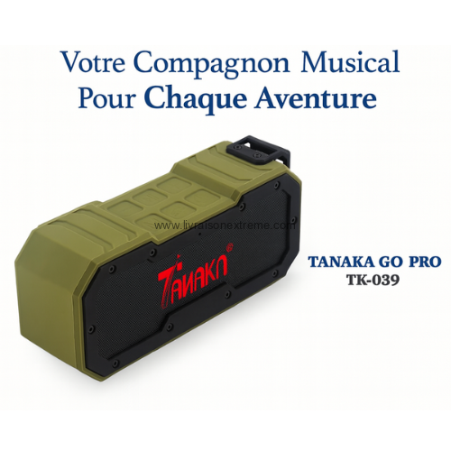 Enceinte portable robuste Tanaka GO PRO TK‑039 – “Your Travel Buddy”