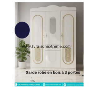 Garde robe en bois  Élégance Dorée 