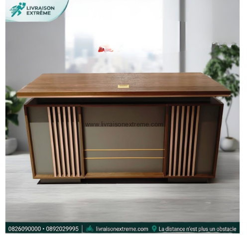 Table de bureau moderne Ébène 1,2 m – Image 2