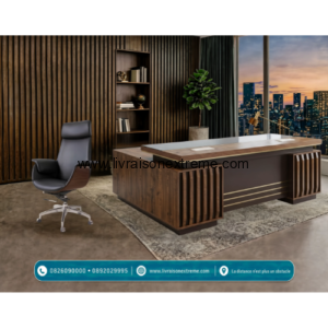 Ensemble Bureau de Direction Présidentiel 1.4M + Chaise Ergonomique