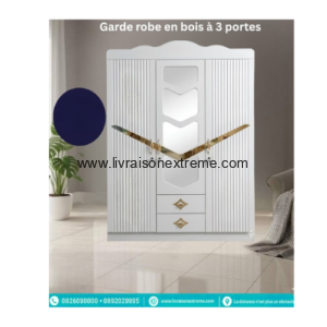 Garde robe Élégance Miroir 3 portes