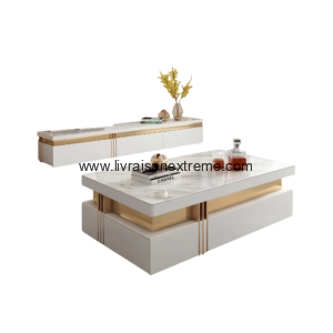 Ensemble meuble TV et table basse contemporain de luxe